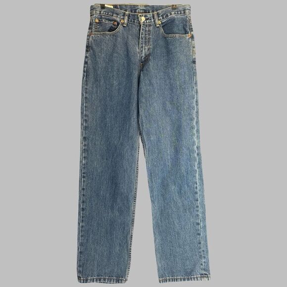 Levis 550 Relaxed Straight Jeans Mid Rise Medium Wash Mens 33x34 Actual 32x32 - Picture 1 of 10